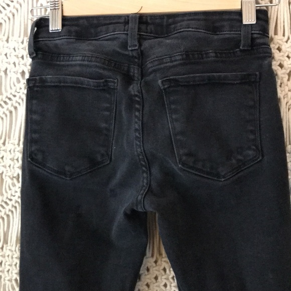 Just Black distressed sz 25 black skinny jeans - Picture 8 of 10